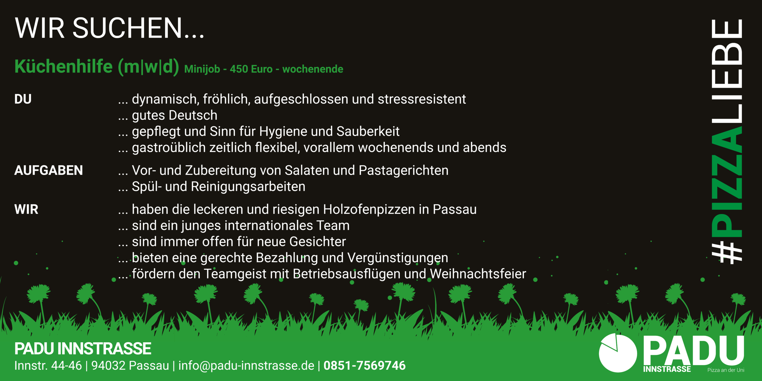 202207 Stellenanzeige Kuechenhilfe Minijob