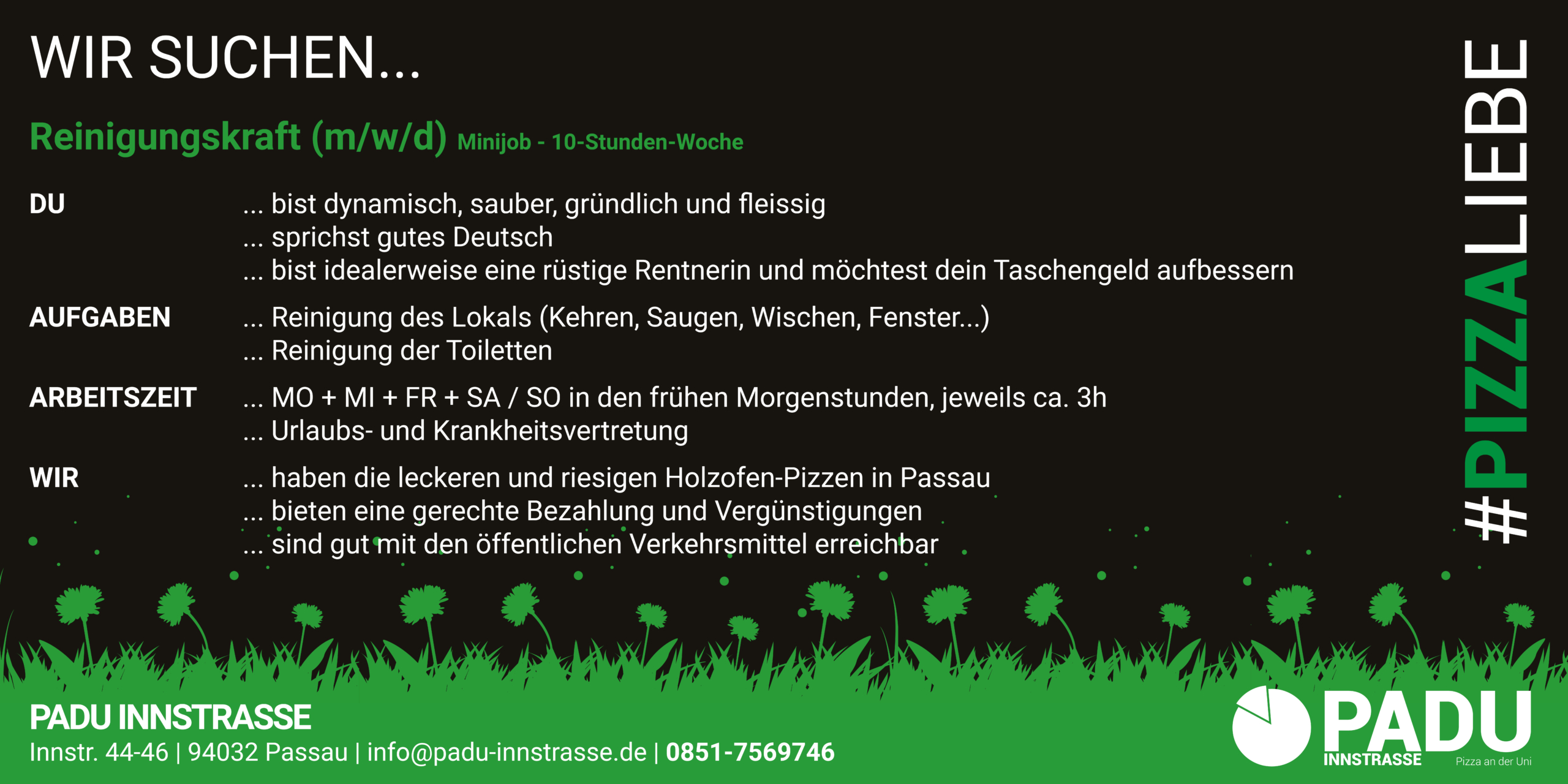 202208 Stellenanzeige Reinigung